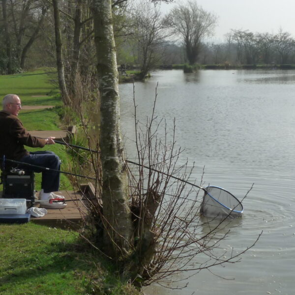 Horseshoe lake at Alvechurch Fishery, Birmingham, West Midlands