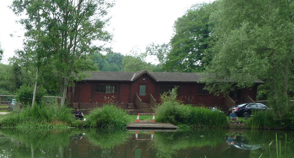 The Lakeside Lodge at Hamstall Fishery near Rugeley in Staffordshire