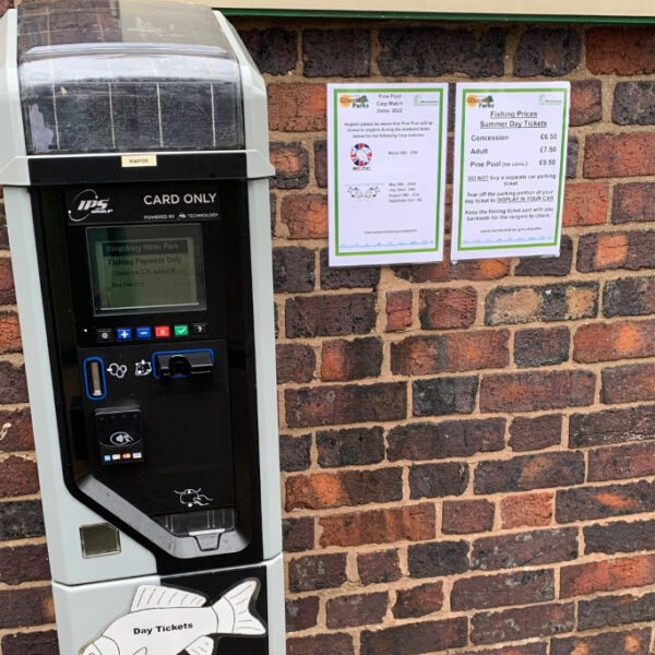 The ticket machine at Kingsbury Water Park in the West Midlands