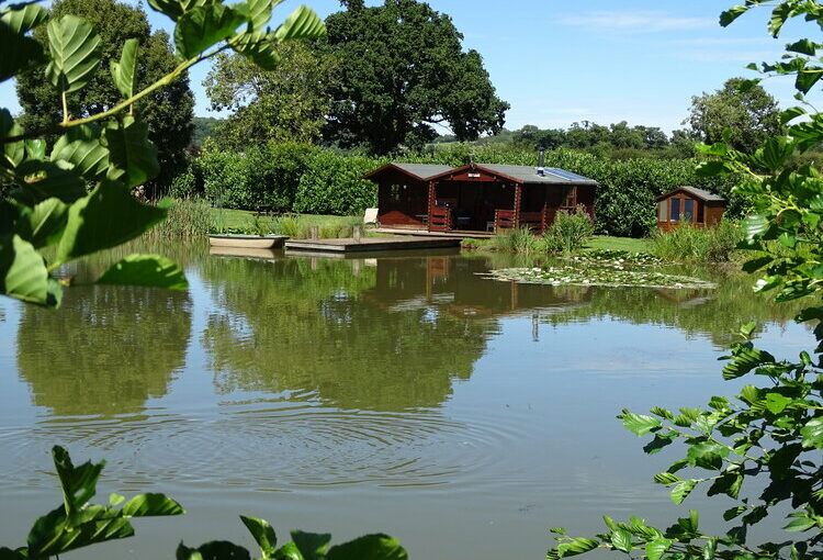 The Boathouse cabin at Countryside Cabins fishery in Herefordshire