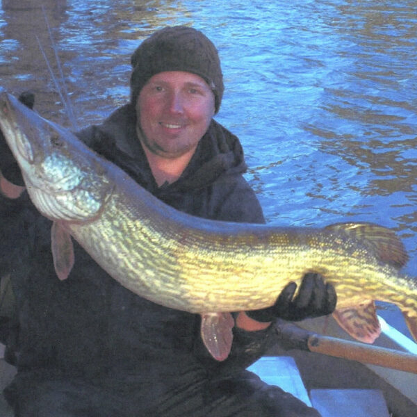 A nice pike from Cropston Angling's trout and pike fishery at Leicestershire's Cropston Reservoir