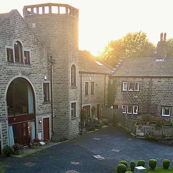 Three bedroom mews property for sale with own fishing lake in Todmorden