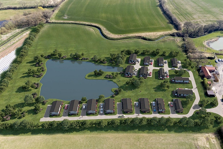 A site plan of the Derwent Oaks Lake and Country Park in the East Riding of Yorkshire