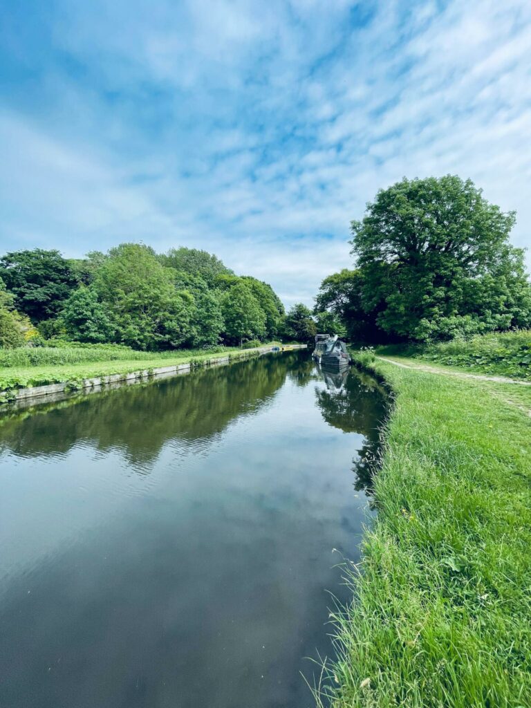 Fishing on a canal