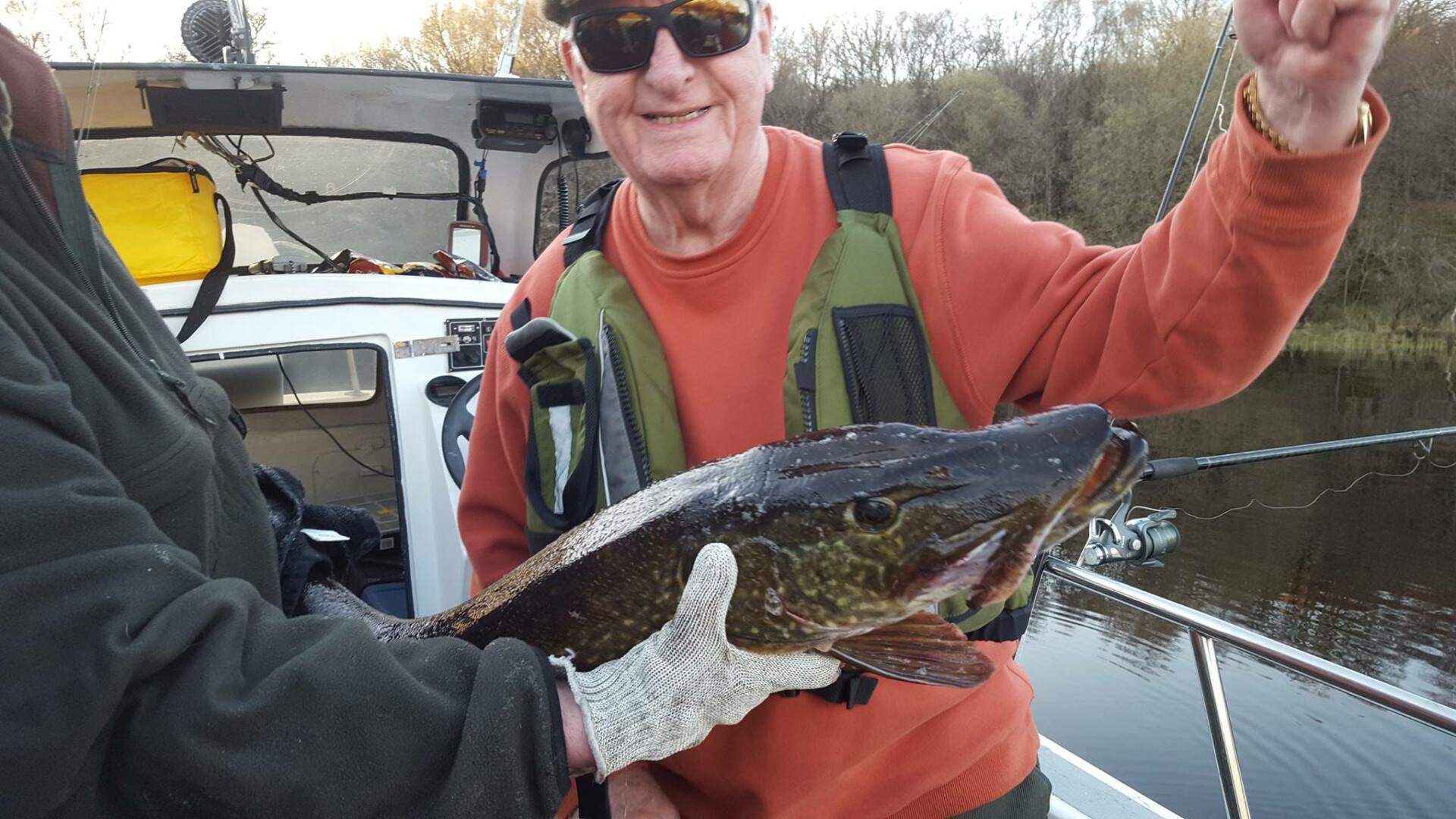 Boat fishing for big pike on Loch Awe