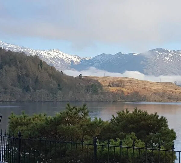 The view from the Portsonachan Hotel in Argyll