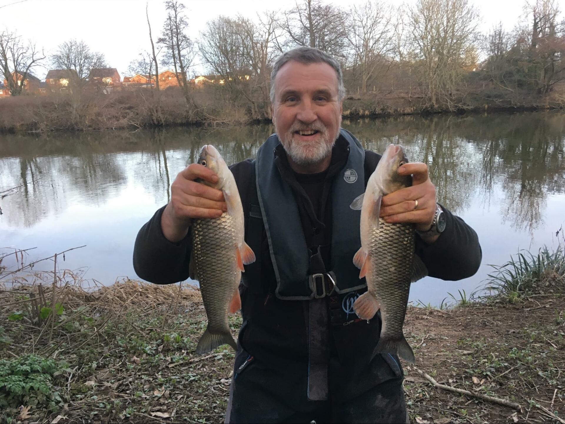 A pair of chub, part of a catch made on a cold winter’s day. These days don’t happen as often as you might wish, but that’s what makes it so special when it does.