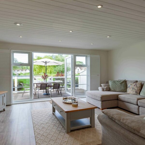 Living area at Cotswold Water Park