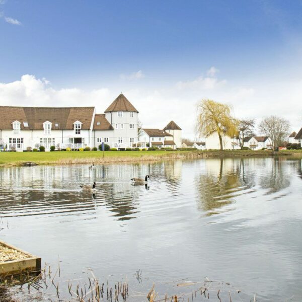 A lake at Tortola Lodge at Cotswold Water Park