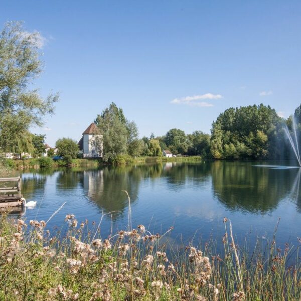 A lake at Tortola Lodge at Cotswold Water Park