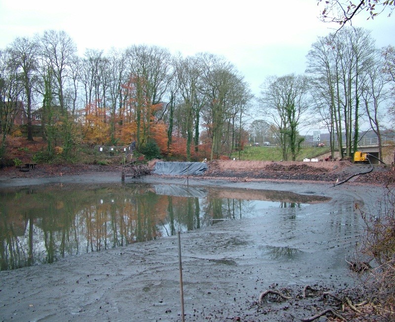 De-silting a coarse fishing lake to improve water quality and catches